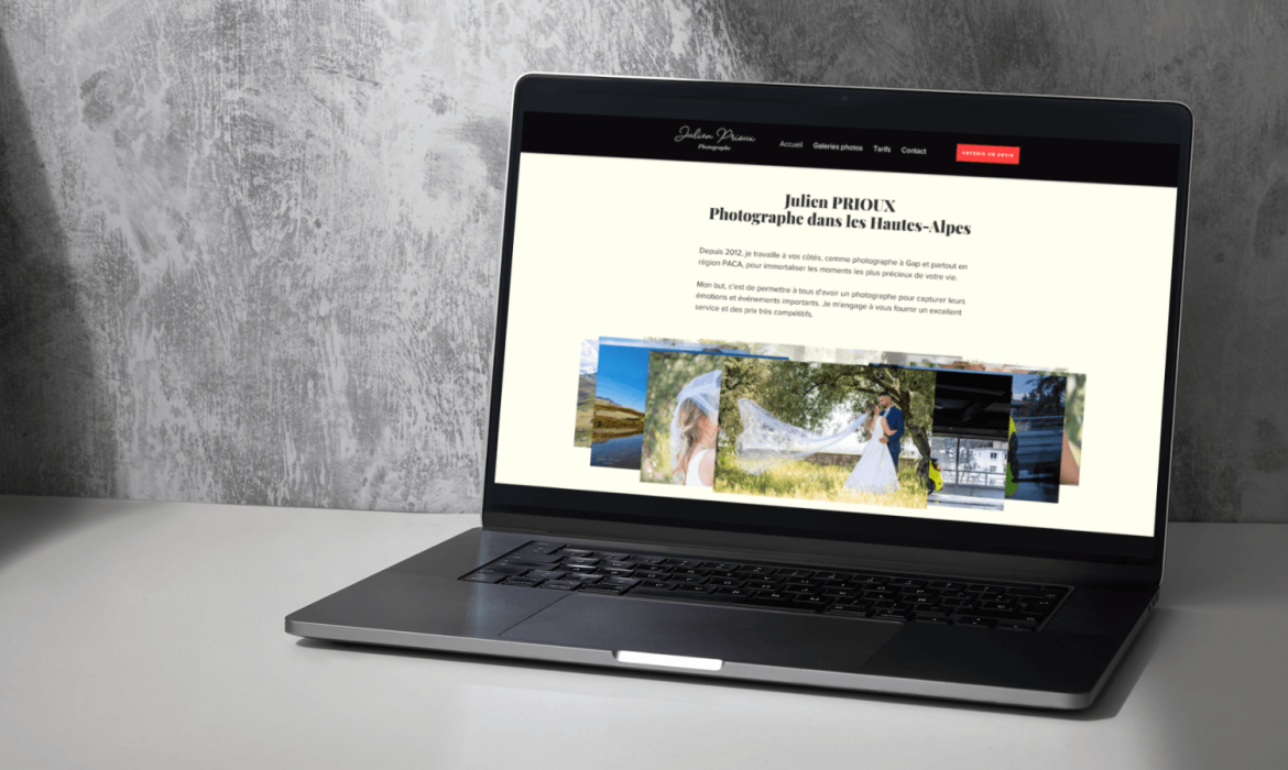 Site Internet pour photographe professionnel