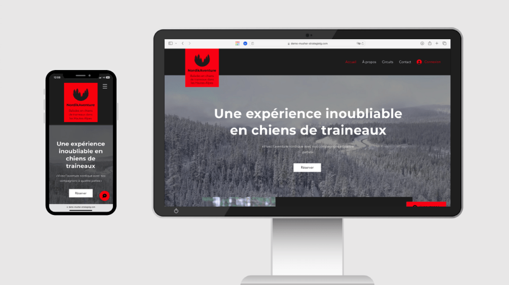 démo de site internet pour musher