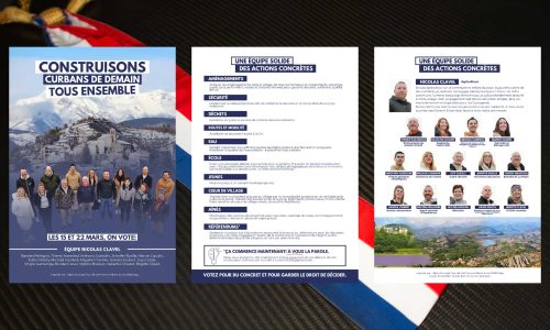 Communication politique municipale : campagne Clavel à Curbans